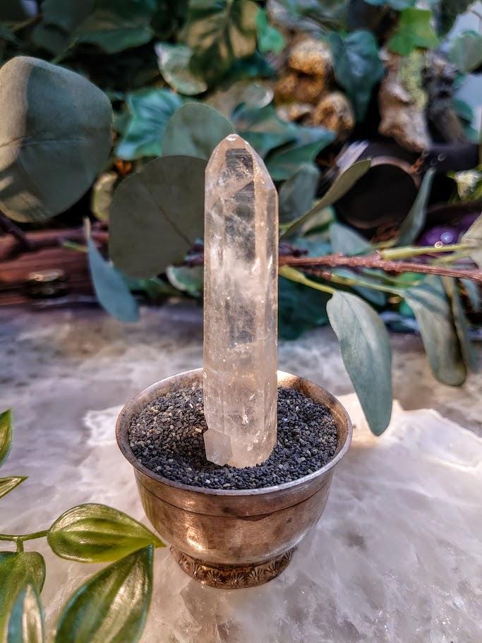 3" Congo Lemurian Clear Quartz Point from DRC for Crystal Healing / 32.14g / Meditation / Collection