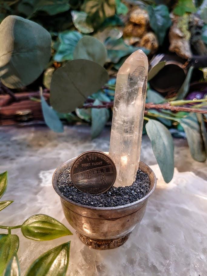 3" Congo Lemurian Clear Quartz Point from DRC for Crystal Healing / 32.14g / Meditation / Collection