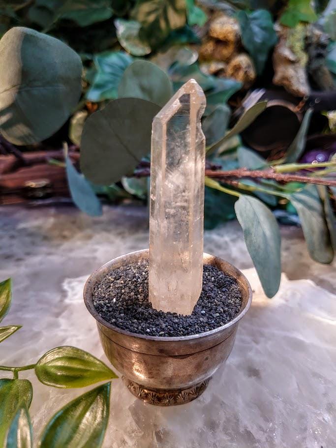 3" Congo Lemurian Clear Quartz Point from DRC for Crystal Healing / 32.14g / Meditation / Collection