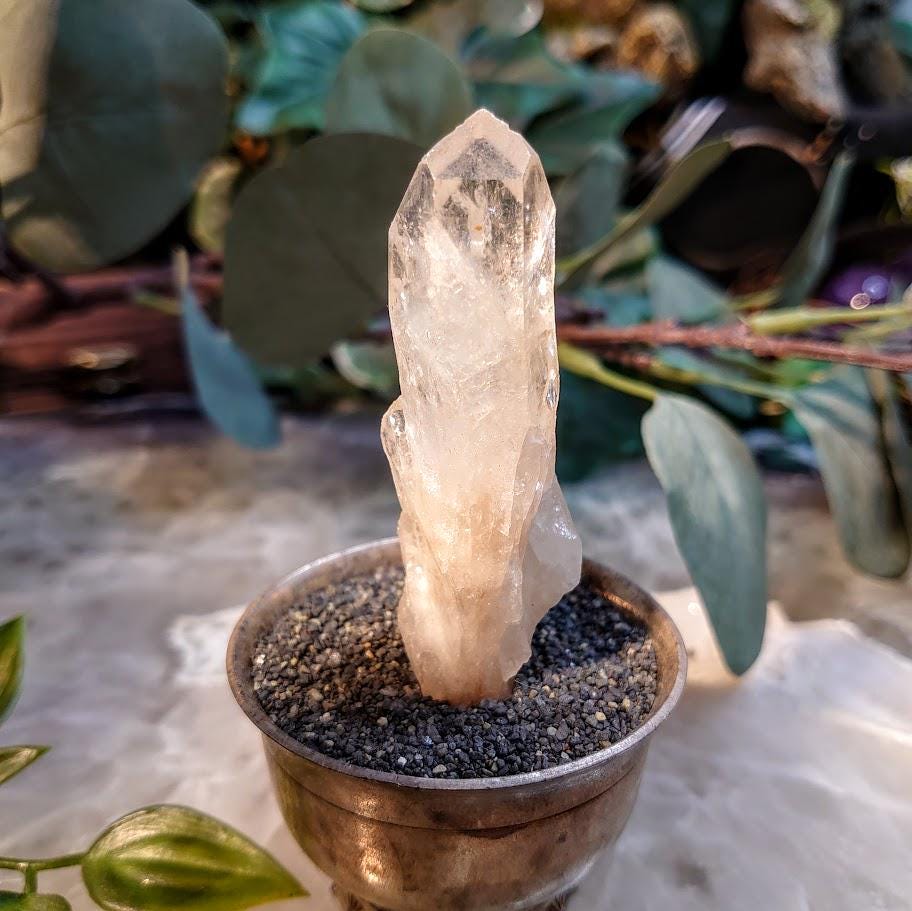 3" Congo Lemurian Clear Quartz Point from DRC for Crystal Healing / 36.50g / Meditation / Collection