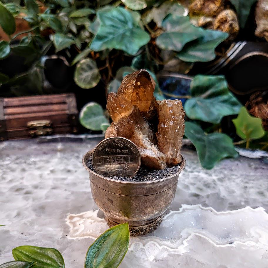 Natural Kundalini Congo Citrine Cluster for Altar and Home Decor / 66.32g / Energy Work / Crystal Healing / Reiki