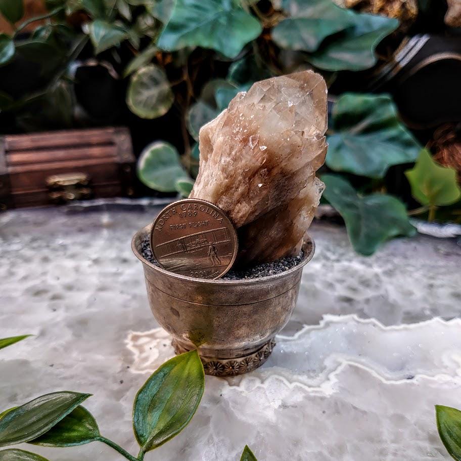 Natural Kundalini Congo Citrine Cluster for Altar and Home Decor / 63.43g / Energy Work / Crystal Healing / Reiki