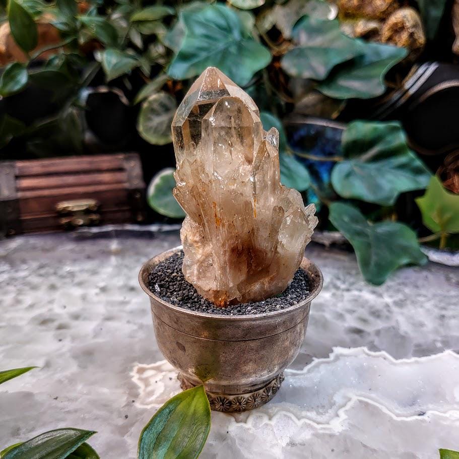 Natural Kundalini Congo Citrine Cluster for Altar and Home Decor / 63.28g / Energy Work / Crystal Healing / Reiki