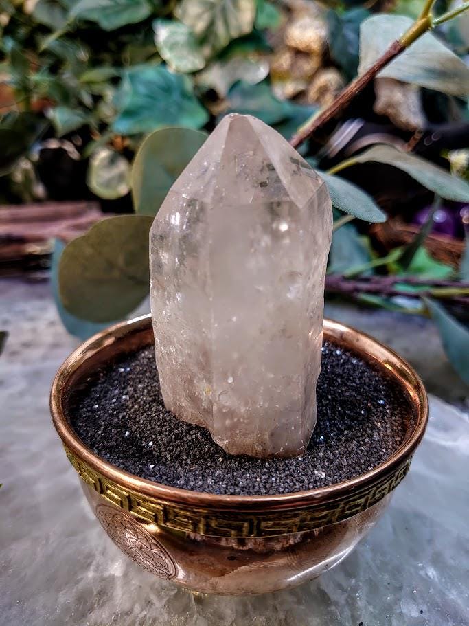 3" Congo Lemurian Clear Quartz Point from DRC for Crystal Healing / 110g / Meditation / Collection