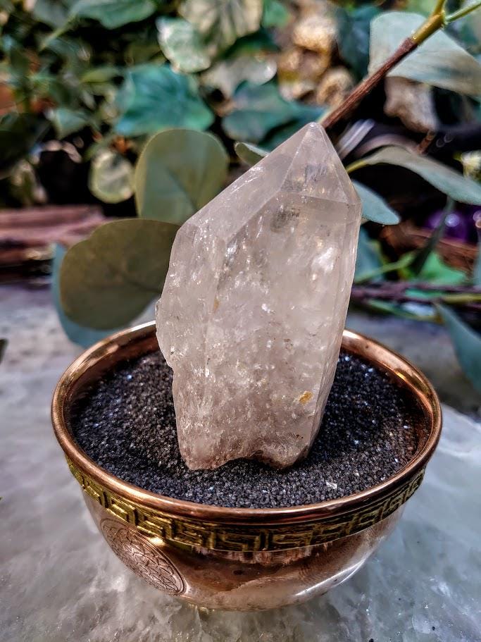 3" Congo Lemurian Clear Quartz Point from DRC for Crystal Healing / 110g / Meditation / Collection