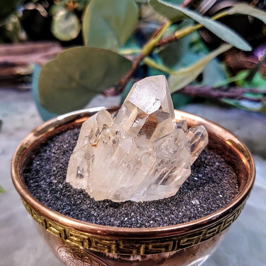 Beautiful Congo Lemurian Quartz Cluster from DRC for Crystal Healing / 56.81g / Meditation / Collection / Rare Find