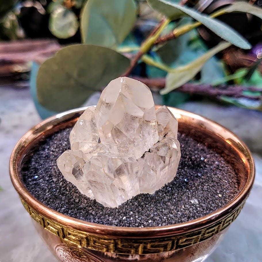 Beautiful Congo Lemurian Quartz Cluster from DRC for Crystal Healing / 56.81g / Meditation / Collection / Rare Find