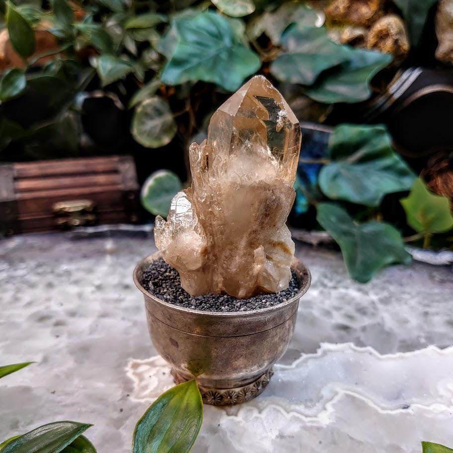 Natural Kundalini Congo Citrine Cluster for Altar and Home Decor / 63.28g / Energy Work / Crystal Healing / Reiki