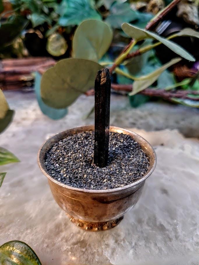 2" Glossy Black Aegirine Crystal Rod from Malawi, Africa for Crystal Healing / 4.86g / Home and Altar Decor / Negative Protection