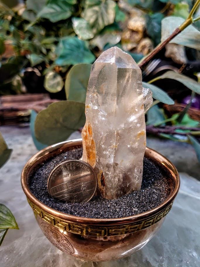 3 1/4" Congo Lemurian Clear Quartz Point from DRC for Crystal Healing / 110g / Meditation / Collection