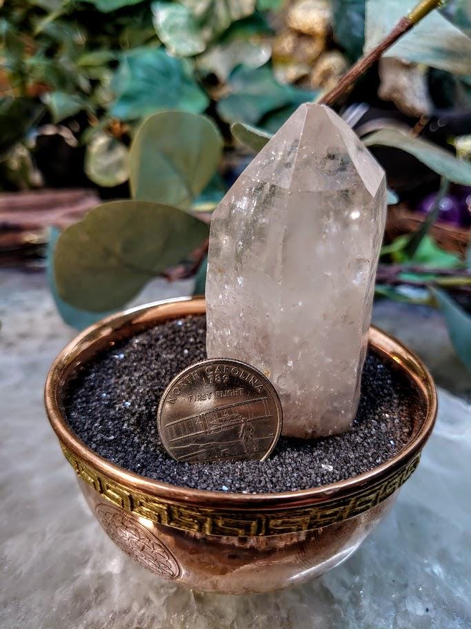 3" Congo Lemurian Clear Quartz Point from DRC for Crystal Healing / 110g / Meditation / Collection