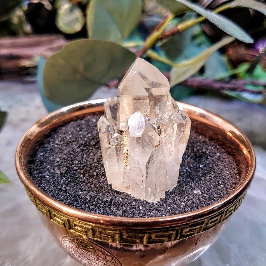 Beautiful Congo Lemurian Quartz Cluster from DRC for Crystal Healing / 56.81g / Meditation / Collection / Rare Find