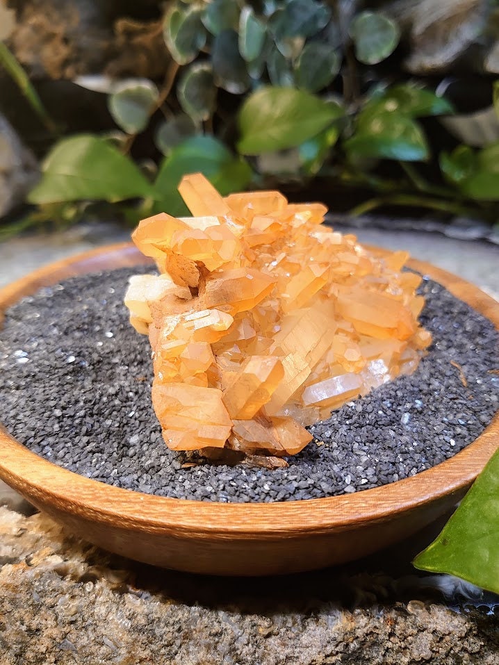 193g Tangerine Quartz Cluster with Self Healing from Minas Gerais, Brazil / Sunfire Quartz for Altar and Home Decor / Energy Work / Reiki