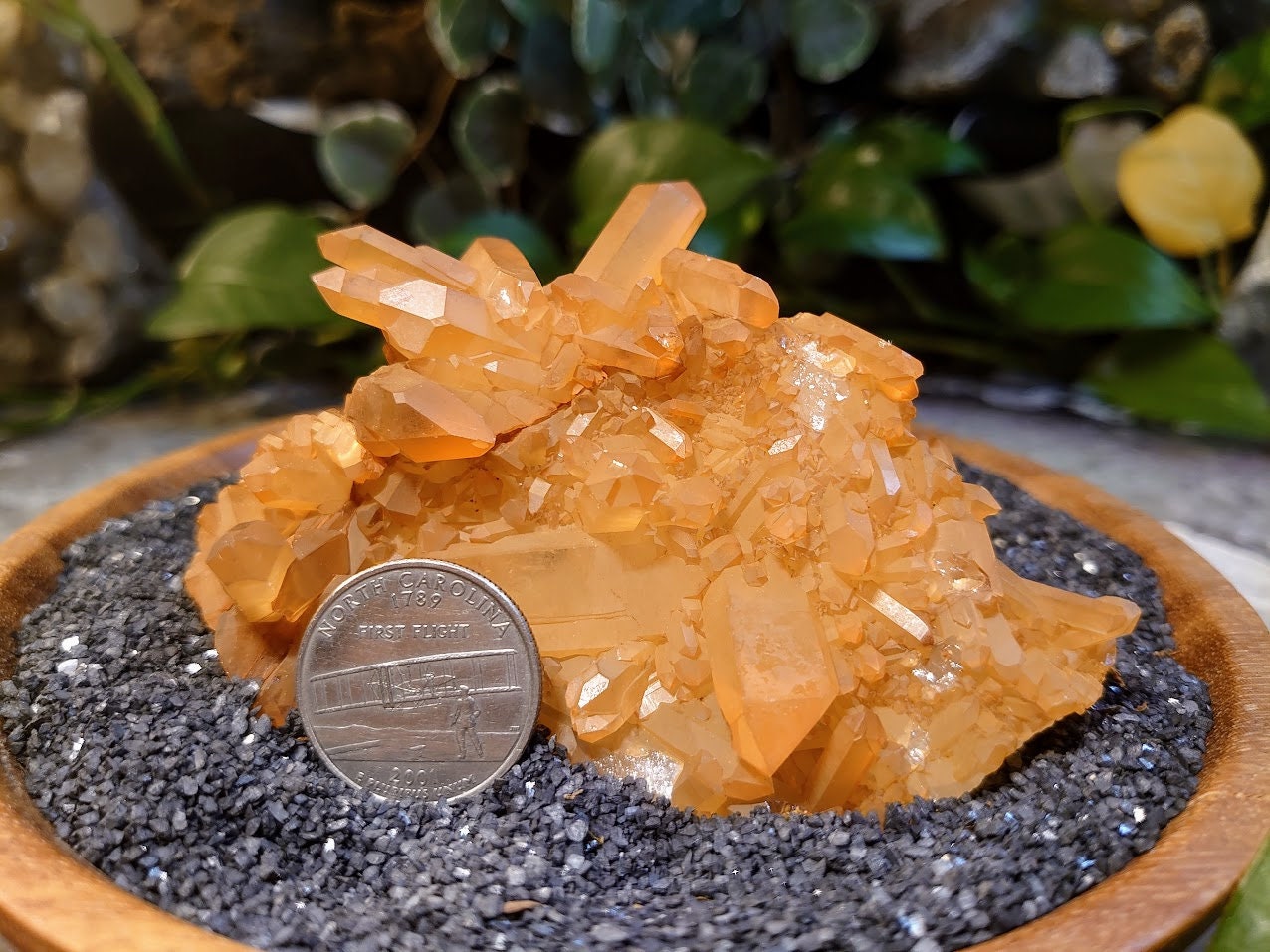 193g Tangerine Quartz Cluster with Self Healing from Minas Gerais, Brazil / Sunfire Quartz for Altar and Home Decor / Energy Work / Reiki