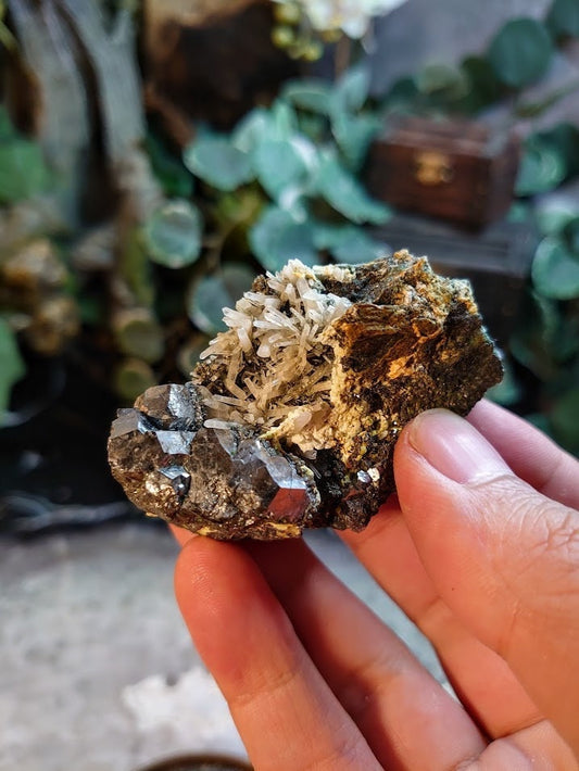 120g Needle Quartz Cluster with Skutterudite and Pyrite from Morocco for Home and Altar Decor / Collection / Energy / Gifting / ISH#001
