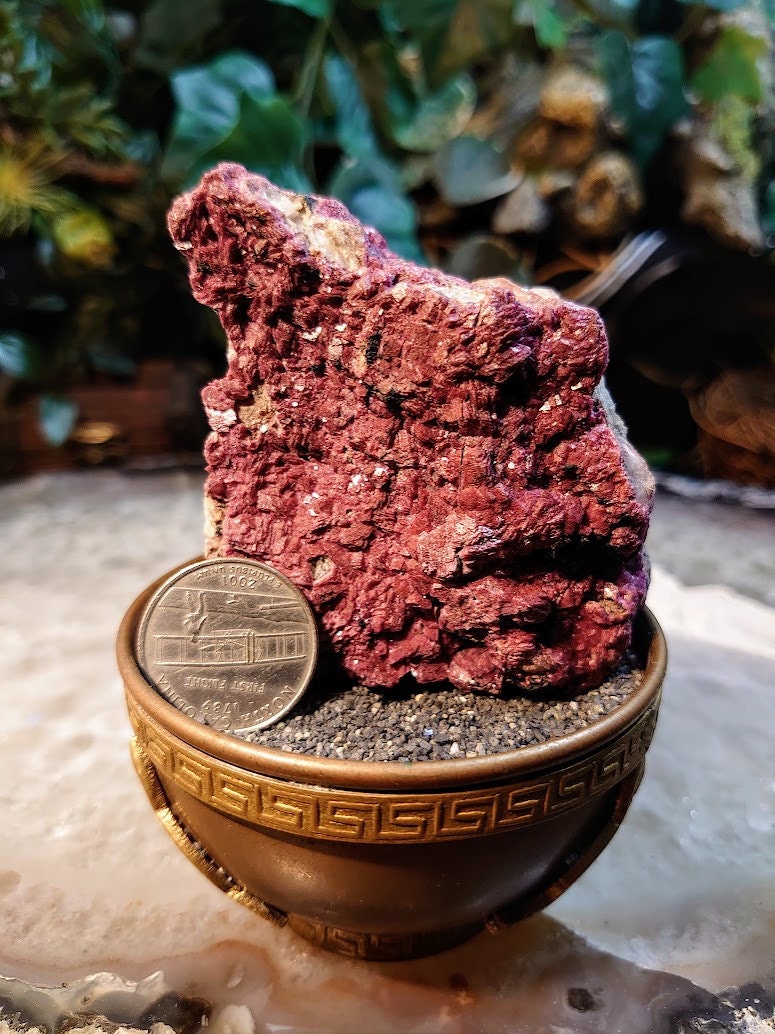 Cobaltoan Calcite on Matrix from Kakanda, Congo / Salrose for Crystal Healing / 276g / Collection / Gifting for Her & Him
