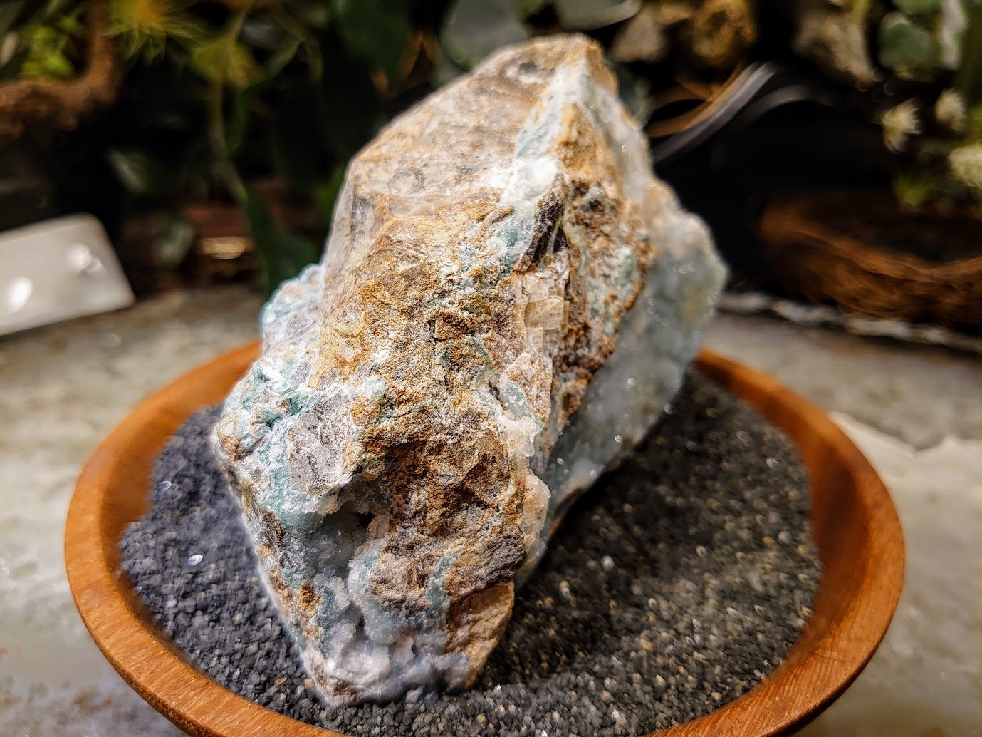 Double Sided Chrysocolla with Malachite on Matrix from Kakanda, Democratic Republic of Congo, Africa for Home and Altar Decor / 706g