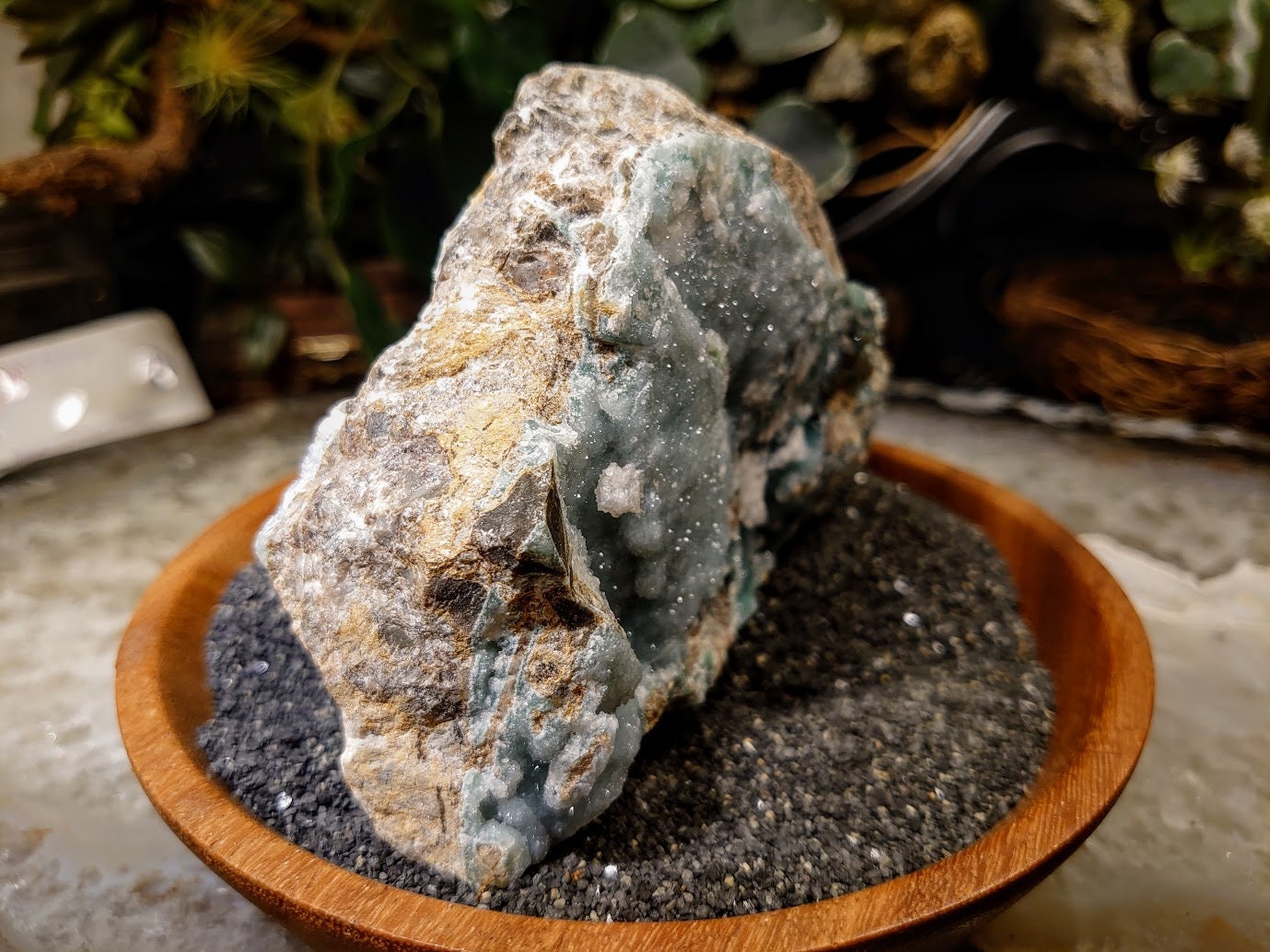 Double Sided Chrysocolla with Malachite on Matrix from Kakanda, Democratic Republic of Congo, Africa for Home and Altar Decor / 706g