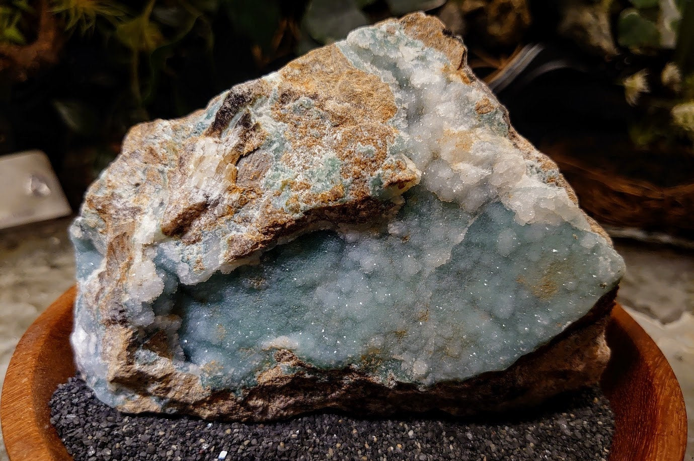 Double Sided Chrysocolla with Malachite on Matrix from Kakanda, Democratic Republic of Congo, Africa for Home and Altar Decor / 706g