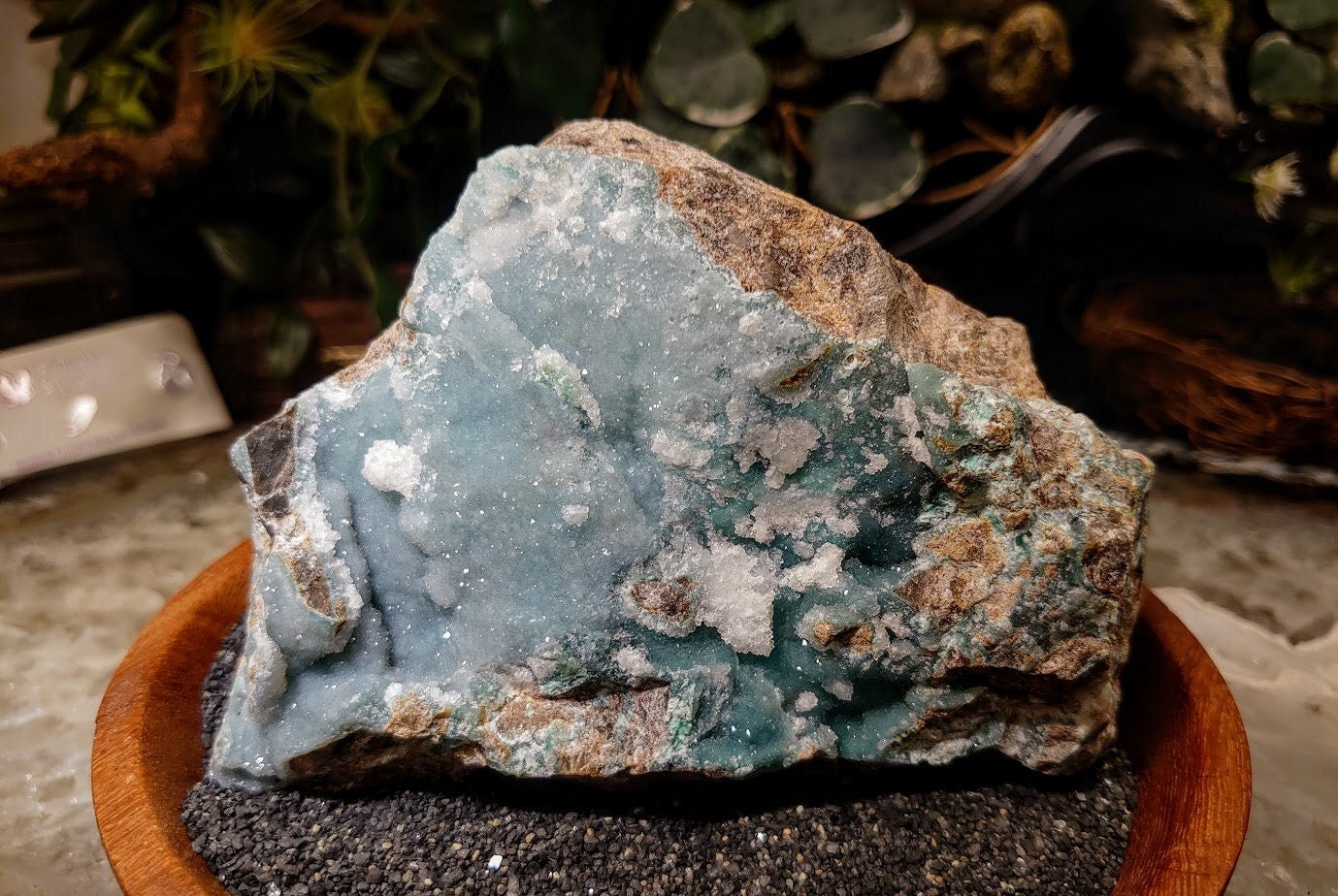 Double Sided Chrysocolla with Malachite on Matrix from Kakanda, Democratic Republic of Congo, Africa for Home and Altar Decor / 706g