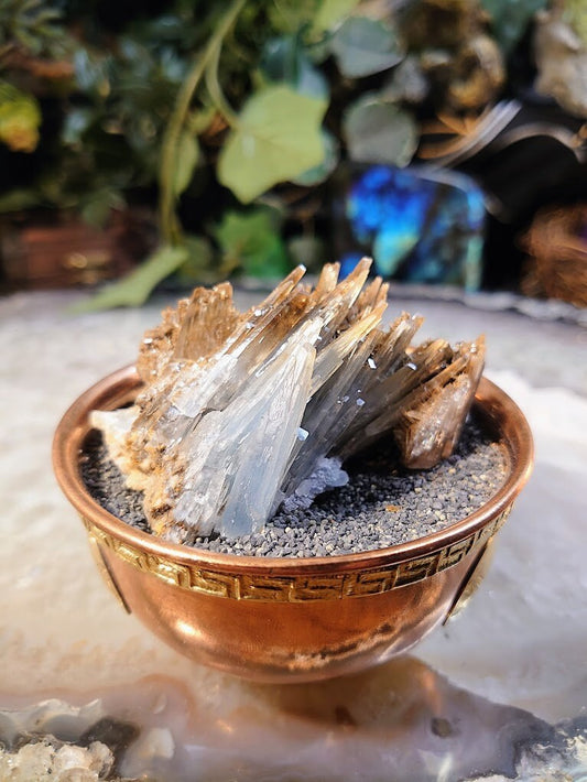 Striking Blue Barite Crystal Cluster from Morocco for Home and Altar Decor / 140g / Collection / Crystal Healing