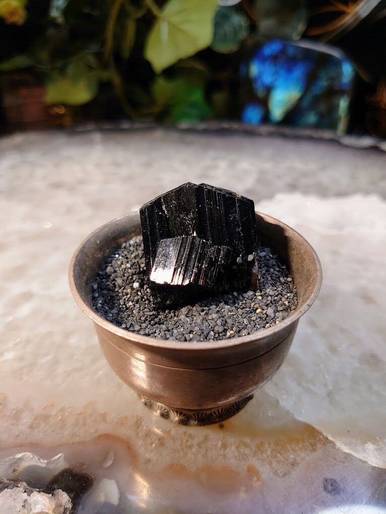 Beautiful Black Tourmaline / Schorl Crystal From Madagascar / 26.15g / Thumbnail Specimen / for Desk Decor / Reiki / Collection