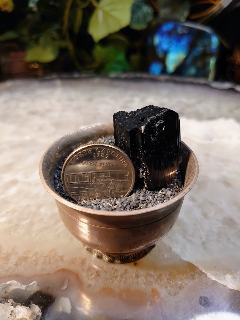 Beautiful Black Tourmaline / Schorl Crystal From Madagascar / 26.15g / Thumbnail Specimen / for Desk Decor / Reiki / Collection