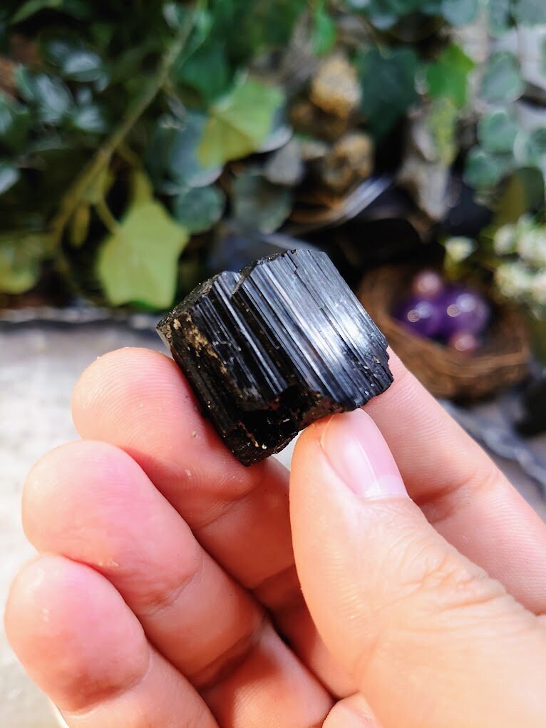 Beautiful Black Tourmaline / Schorl Crystal From Madagascar / 26.15g / Thumbnail Specimen / for Desk Decor / Reiki / Collection