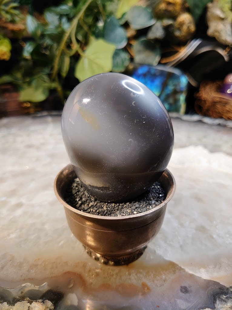 Orca Agate Palm Stone from Madagascar for Crystal Healing / 125g /  Reiki / Meditation / Crystal & Mineral Collectors
