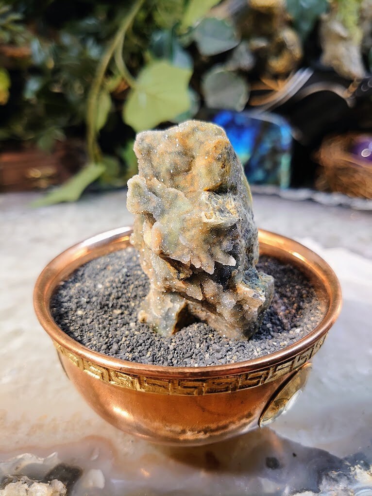 Green Chrome Chalcedony from Turkey for Home & Altar Decor / 70.66g / Collection / Crystal Healing