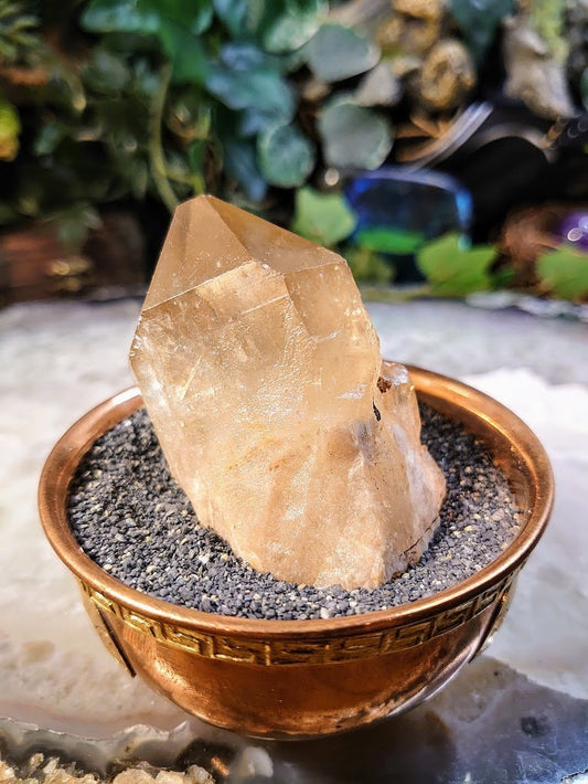 Natural Kundalini Congo Citrine Point for Altar and Home Decor / 135g / Energy Work / Crystal Healing / Reiki
