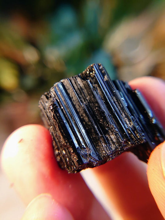Fine Glossy Black Tourmaline with Termination  / Schorl Crystal From Madagascar / 31.68g / Thumbnail Specimen / Desk Decor / Collection