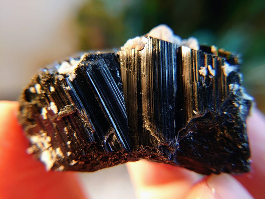 Glossy Black Tourmaline with Termination  / Schorl Crystal From Madagascar / 70.04g / Thumbnail Specimen / Desk Decor / Reiki / Collection