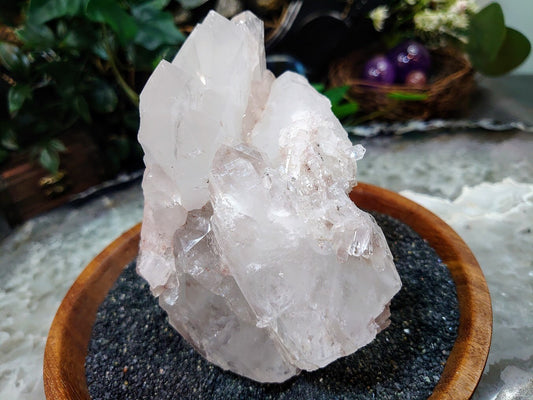 Beautiful Colombian Pink/Clear Quartz Cluster / 530g / Lithium / for Crystal Healing / Home and Altar Decor