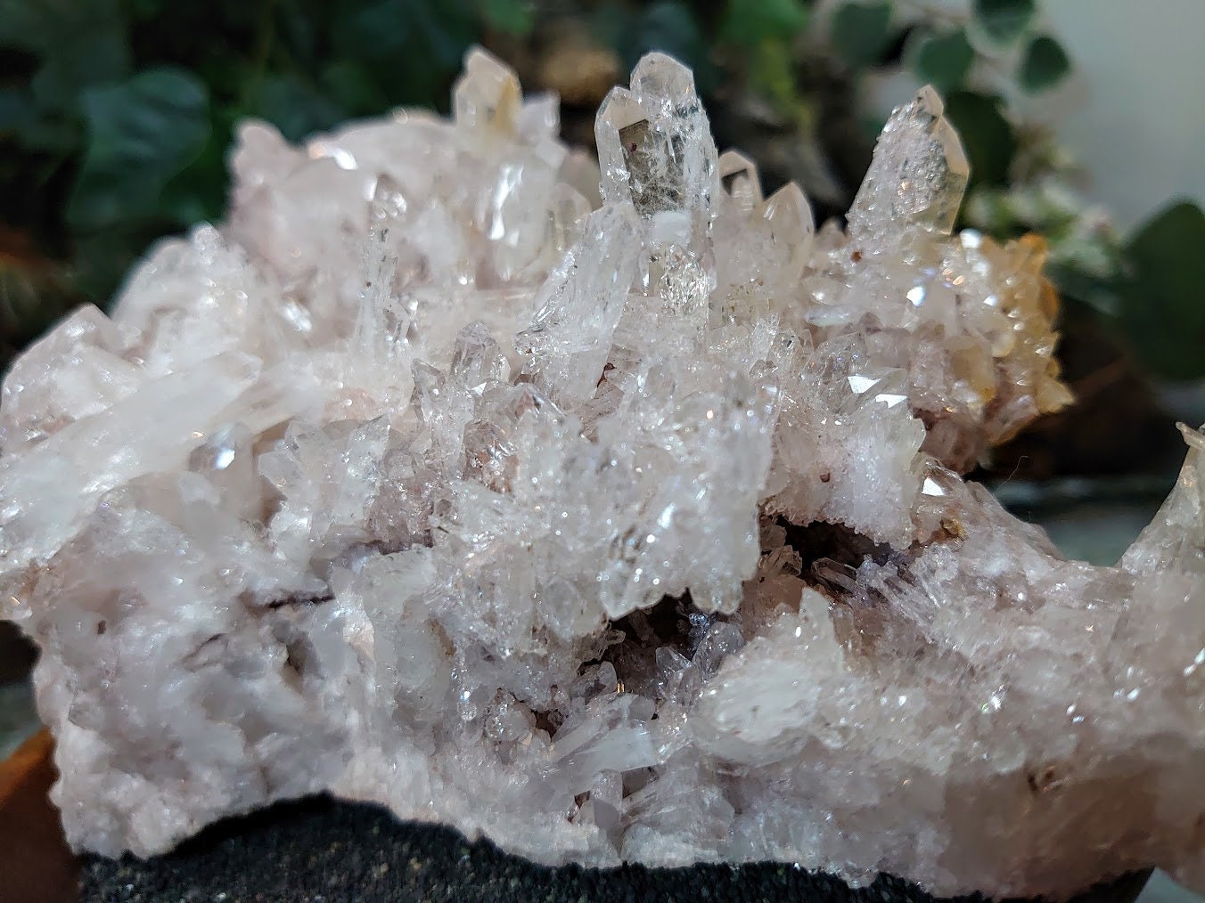 Large Colombian Orange & Pink Quartz Cluster with Halloysite Inclusions / 1,570g / Lithium / Mango Quartz / Cabinet Size Specimen