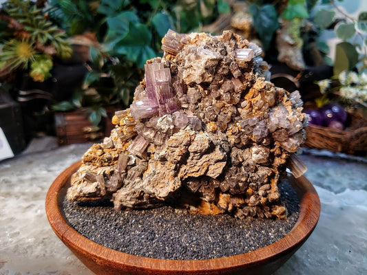 Epic Purple Aragonite Crystal Cluster from Castilla La Mancha, Spain for Crystal Healing / 590g / Mineral Collecting/ Cabinet Size