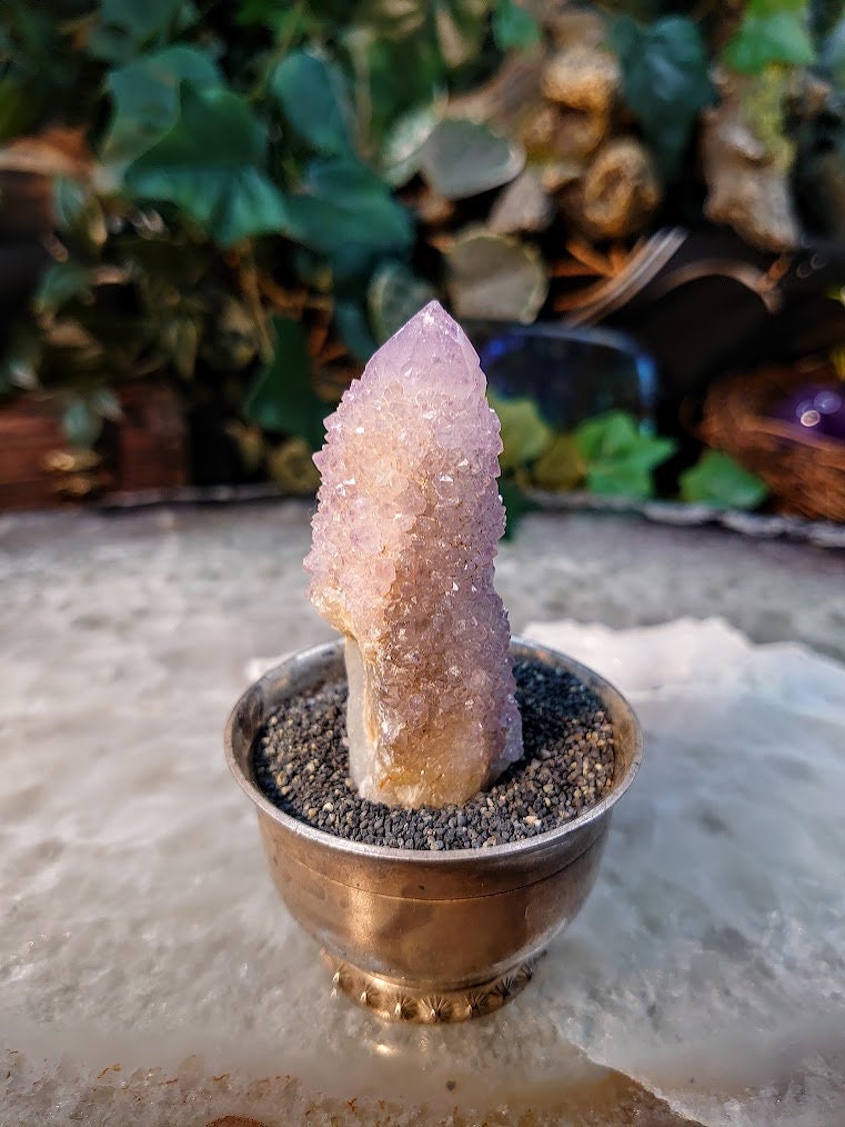 Spirit Quartz Finger from South Africa / 45.50g / Cactus Quartz / Spirit Amethyst for Crystal Healing / Meditation/ Reiki / Gifting