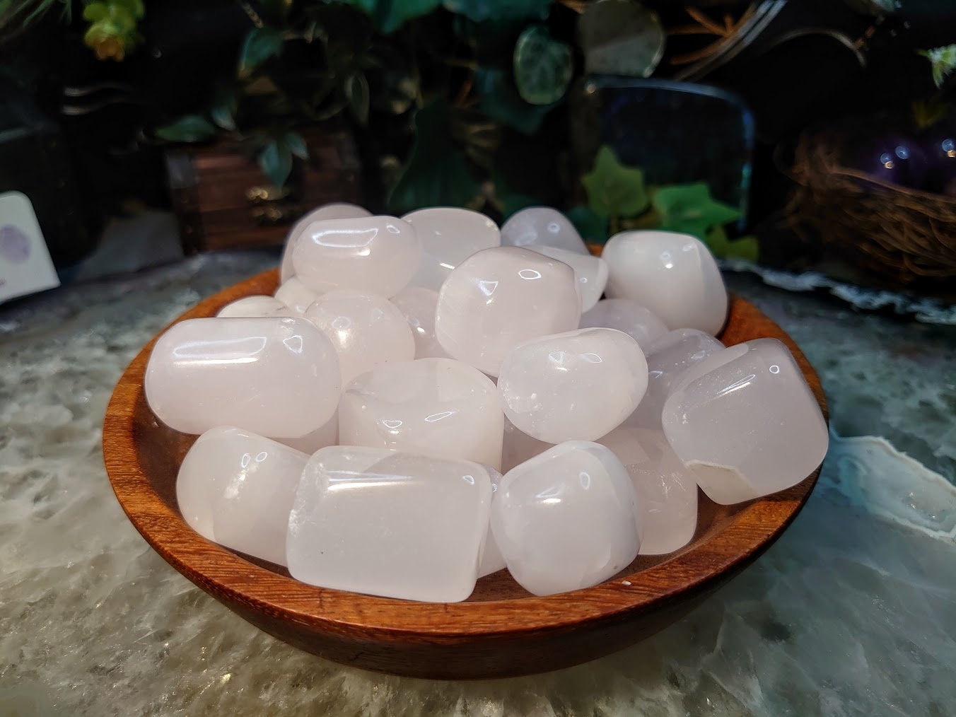 Pink Calcite Tumbled Stones from Pakistan / for Crystal Healing & Grids/ Reiki/ Meditation/ Energy Work/ Gem and Mineral Collections