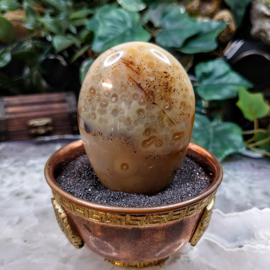 2.75" Dendritic Agate Self Standing Free Form from Madagascar for Crystal Healing / Reiki / Meditation / 264g / Home and Altar Decoration