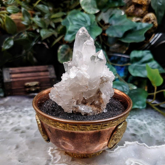 Clear Quartz Cluster  from Minas Gerais, Brazil for Crystal Healing / 82.92g / Meditation / Altar Decor