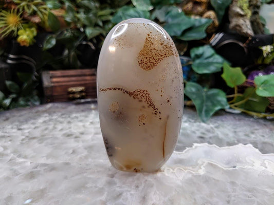 4" Dendritic Agate Self Standing Free Form from Madagascar for Crystal Healing / Reiki / Meditation / 264g / Home and Altar Decoration